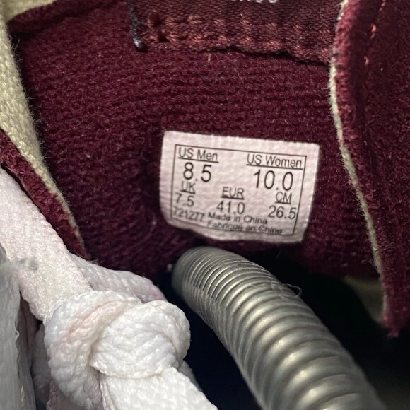 Vans Sk8 Hi Skate High Burgundy Red Athletic Sneakers Shoes Sz 8.5 Custom Paint - Picture 7 of 7